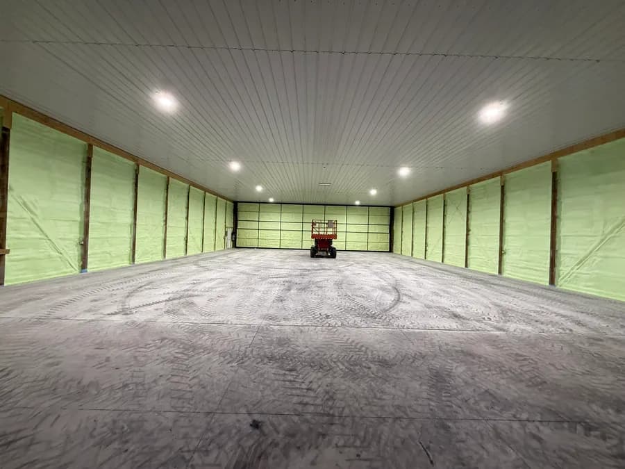 Metal Building — Fabrication Shop — closed-cell spray foam project in Lakeshore, ON