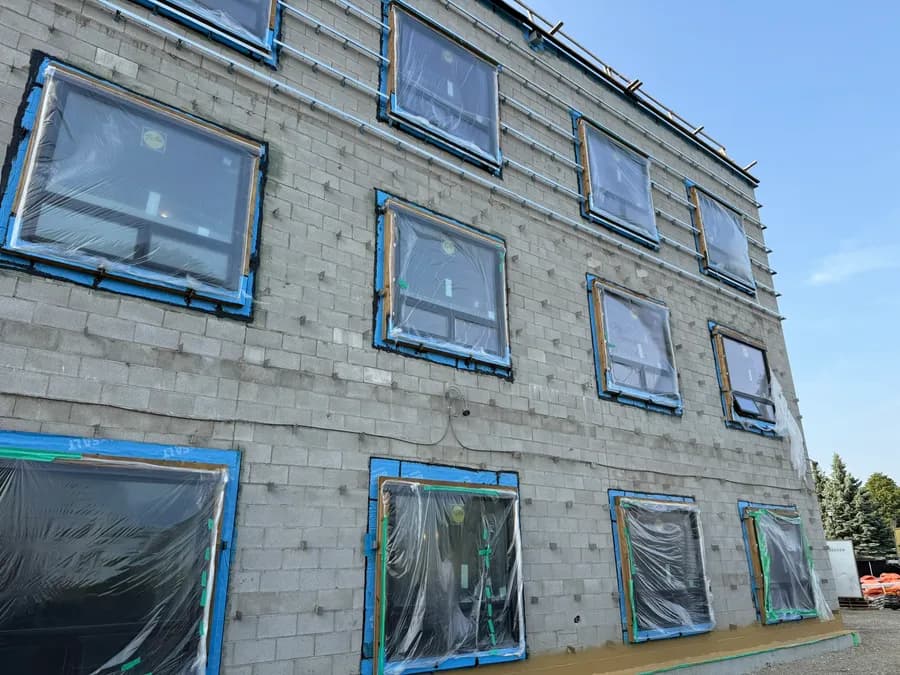 Multi-Unit Townhome Block — closed-cell spray foam project in Windsor, ON